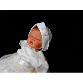 Lovely Ivory Satin Embroidered Christening/Special Occasion Dress Style CAMILA