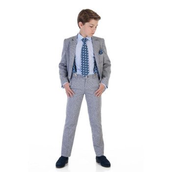 2 Piece Elegant Grey/Navy First Holy Communion/Special Occasion Suit Style 10-03032