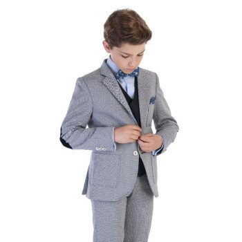 2 Piece Elegant Grey/Navy First Holy Communion/Special Occasion Suit Style 10-03032