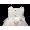 Pink/Ivory Christening/Special Occasion Baby Girl Dress, Shoes and Headband Style 05007 Pink/Ivory Christening/Special Occasion Baby Girl Dress, Shoes and Headband Style 05007