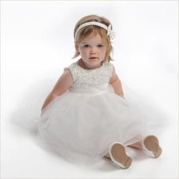 Ivory Seeva flower girl /Christening dress Style pc1025