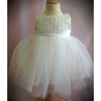 Ivory Seeva flower girl /Christening dress Style pc1025