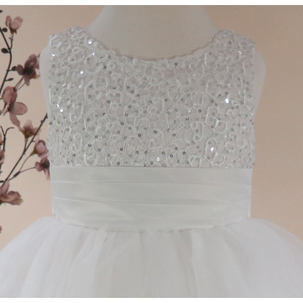 Ivory Seeva flower girl /Christening dress Style pc1025