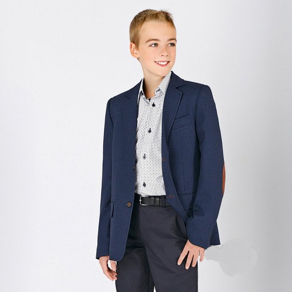 Navy Checkered First Holy Communion/Special Occasion Jacket Style SEAN Navy Checkered First Holy Communion/Special Occasion Jacket Style SEAN