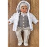 6 Pcs Christening Suit&Jacket Victor Beige