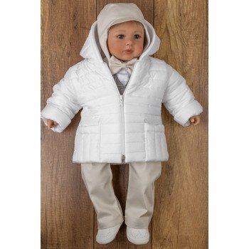 6 Pcs Christening Suit&Jacket Victor Beige