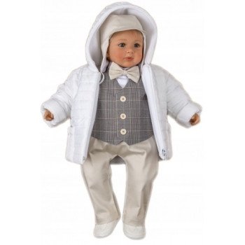 6 Pcs Christening Suit&Jacket Victor Beige
