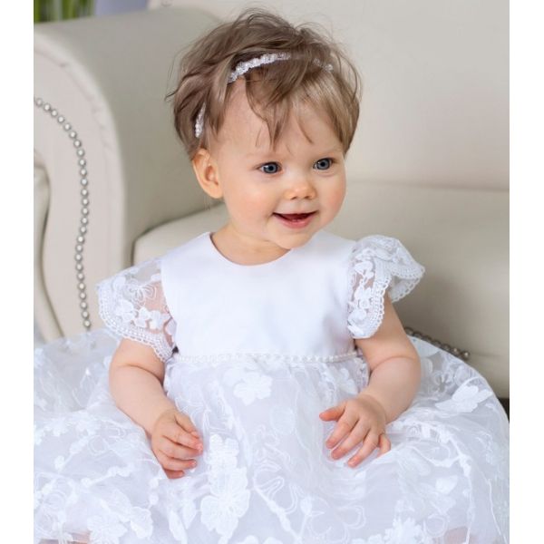 White Christening/Baptism Baby Girl Dress Style NINA White Christening/Baptism Baby Girl Dress Style NINA