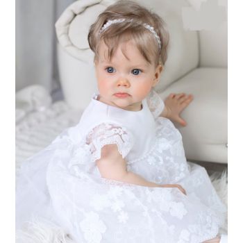 White Christening/Baptism Baby Girl Dress Style NINA
