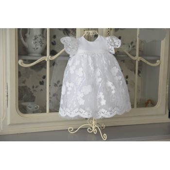 White Christening/Baptism Baby Girl Dress Style NINA