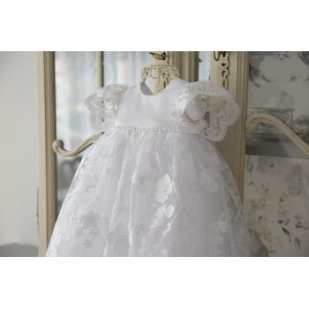White Christening/Baptism Baby Girl Dress Style NINA