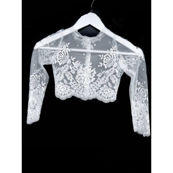 White Lace First Holy Communion Bolero Style CB16