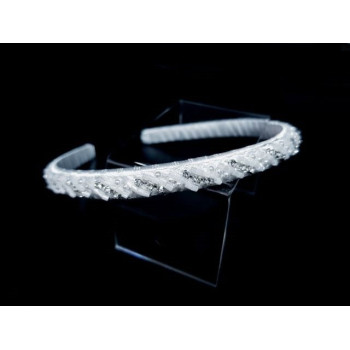 White First Holy Communion Headband Style 5208