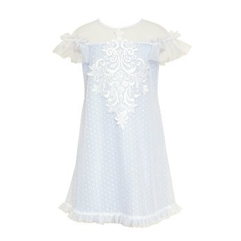 Blue/White Confirmation/Special Occasion Dress Style 32B/SM/19