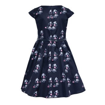 Navy Floral Confirmation/Special Occasion Dress Style 16B/J/18