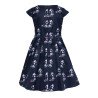 Navy Floral Confirmation/Special Occasion Dress Style 16B/J/18