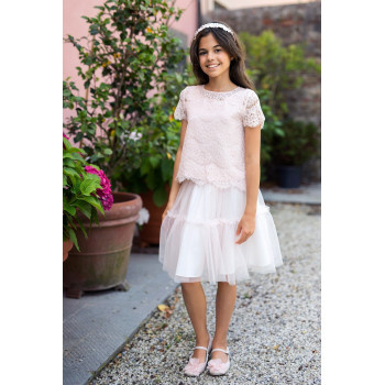 Pink Confirmation/Special Occasion Blouse Style 36B/SM/19