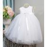 White Handmade Christening Baby Girl Dress Style POLA BIS White Handmade Christening Baby Girl Dress Style POLA BIS