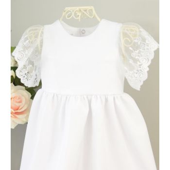 Handmade White Baby Girl Christening Dress Style MARCELINE