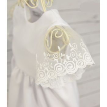 Handmade White Baby Girl Christening Dress Style MARCELINE