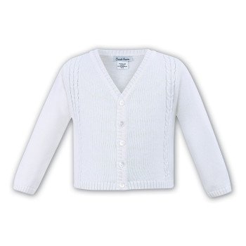 SARAH LOUISE WHITE BABY BOY CHRISTENING CARDIGAN STYLE 006784