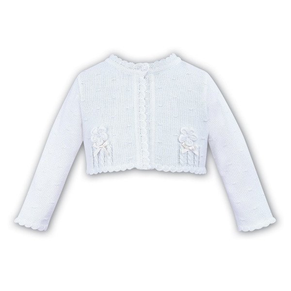 SARAH LOUISE WHITE BABY GIRL CHRISTENING CARDIGAN STYLE 006701 SARAH LOUISE WHITE BABY GIRL CHRISTENING CARDIGAN STYLE 006701