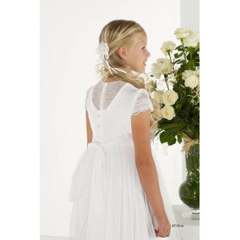 Handmade Ivory First Holy Communion Ballerina Length Dress Style 8715