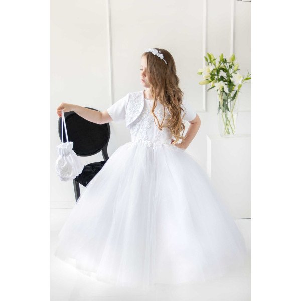 Handmade White First Holy Communion Dress Style T-848 Handmade White First Holy Communion Dress Style T-848