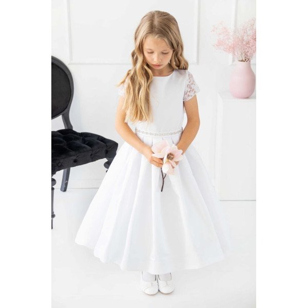 Handmade Ballerina Length First Holy Communion Dress Style ZOYA Handmade Ballerina Length First Holy Communion Dress Style ZOYA