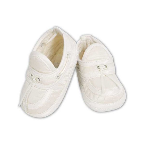 Sarah Louise Ivory Baby Boy Christening Shoes Style 004411