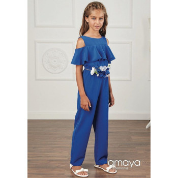 Blue Confirmation Jumpsuit Style 514147SM
