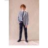 LIGHT BLUE/NAVY CHECKERED FIRST HOLY COMMUNION/CONFIRMATION JACKET STYLE 10-04055