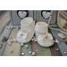Baby Girl Beautiul Velvet Ivory Christening/Baptism Shoes Style M020