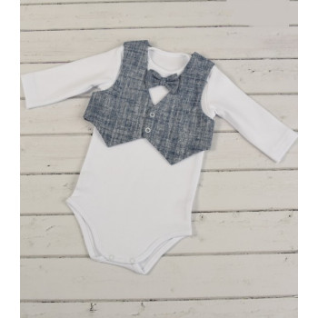 NAVY/WHITE HANDMADE BABY BOY CHRISTENING OUTFIT STYLE CHRIS