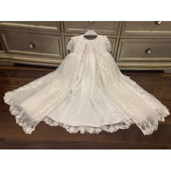 TETER WARM HANDMADE BABY GIRL IVORY CHRISTENING GOWN STYLE B115