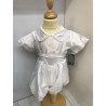Sevva White Baby Boy Christening Romper Style 605