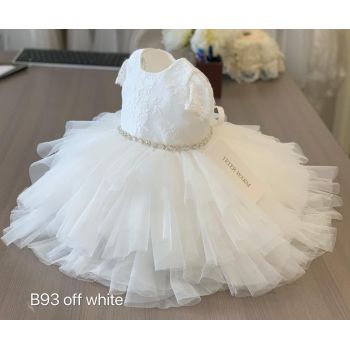 TETER WARM HANDMADE BABY GIRL IVORY CHRISTENING DRESS STYLE B93
