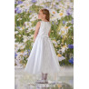 JOAN CALABRESE WHITE TEA-LENGTH FIRST HOLY COMMUNION DRESS STYLE 120352