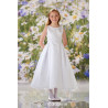 JOAN CALABRESE WHITE TEA-LENGTH FIRST HOLY COMMUNION DRESS STYLE 120352