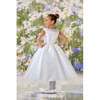 JOAN CALABRESE WHITE TEA-LENGTH FIRST HOLY COMMUNION DRESS STYLE 120334