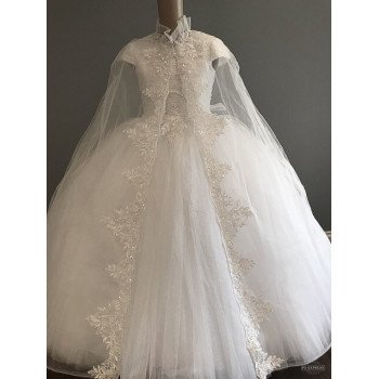 HANDMADE WHITE FIRST HOLY COMMUNION DRESS STYLE T-928