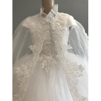 HANDMADE WHITE FIRST HOLY COMMUNION DRESS STYLE T-928