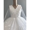HANDMADE WHITE FIRST HOLY COMMUNION DRESS STYLE T-874