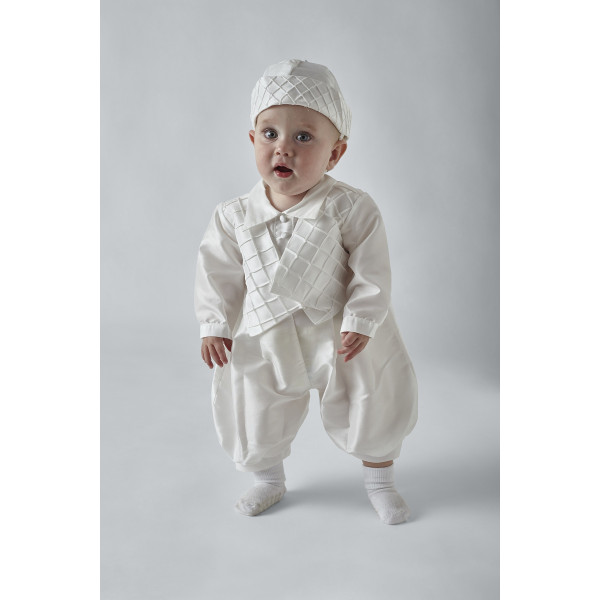 BOYS SEVVA WHITE CHRISTENING ROMPER SUIT STYLE PATRICK BOYS SEVVA WHITE CHRISTENING ROMPER SUIT STYLE PATRICK