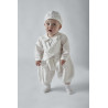 BOYS SEVVA WHITE CHRISTENING ROMPER SUIT STYLE PATRICK
