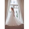 Unusual White First Holy Communion Dress Style 3113
