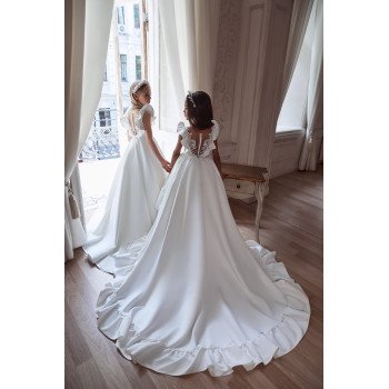 Unusual White First Holy Communion Dress Style 3107