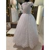 White Handmade First Holy Communion Dress Style CELIA BIS