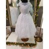 White Handmade Ballerina Length First Holy Communion Dress Style INGRID