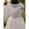 White Handmade Ballerina Length First Holy Communion Dress Style INGRID